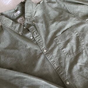 Jcrew Long Sleeve Button Down dark sage green XL